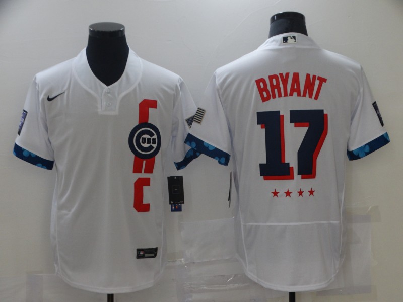 Men's Chicago Cubs Kris Bryant #17 White All Star Jersey